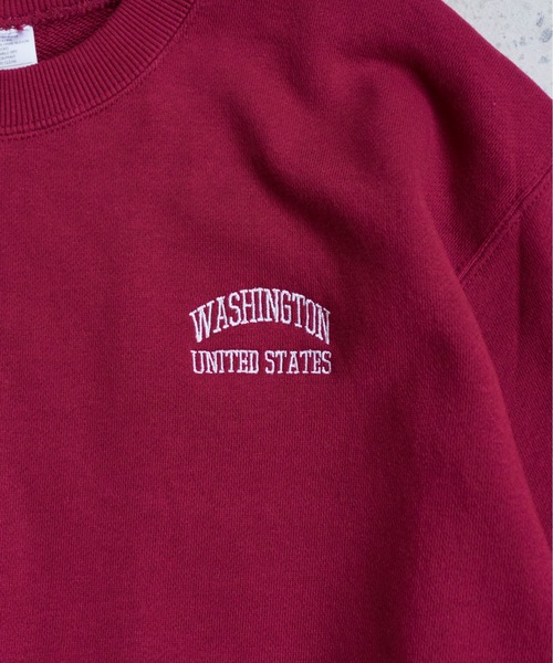 ウィンダンシー　WINDANDSEA ワンポイント刺繍クルーネックスウェット