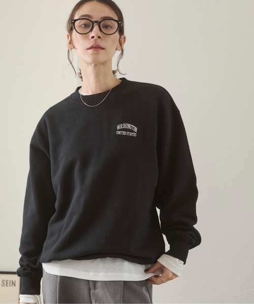 ENNOY クルーネックスウェット ENNOY エンノイ スウェット AW22BRENCT01NTL 刺繍 22AW グレー XL