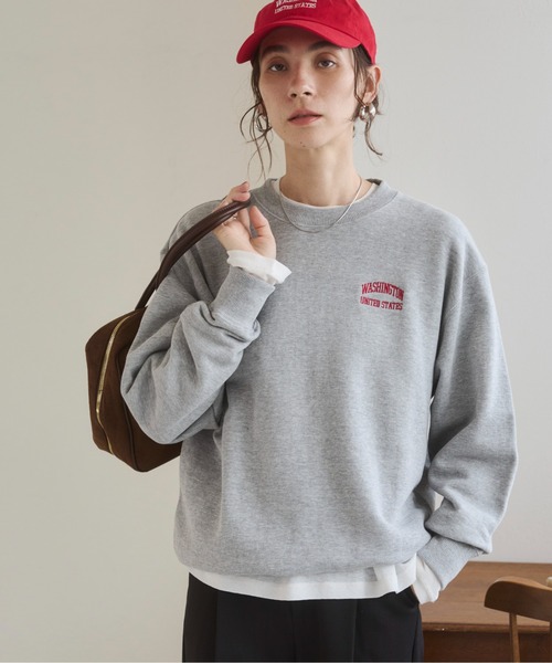 ENNOY クルーネックスウェット ENNOY エンノイ スウェット AW22BRENCT01NTL 刺繍 22AW グレー XL