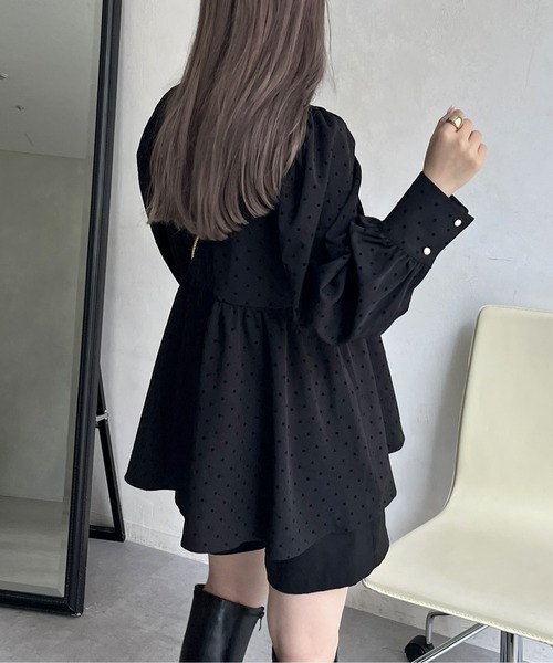 prose verse（プロズヴェール）の「フロッキードットペプラムブラウス（シャツ/ブラウス・レディース・ブラック・MEDIUM/LARGE）」の5枚目の写真