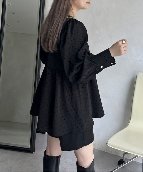 prose verse（プロズヴェール）の「フロッキードットペプラムブラウス（シャツ/ブラウス・レディース・ブラック・MEDIUM/LARGE）」の6枚目の写真