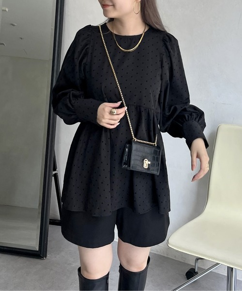 prose verse（プロズヴェール）の「フロッキードットペプラムブラウス（シャツ/ブラウス・レディース・ブラック・MEDIUM/LARGE）」の8枚目の写真