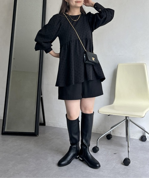 prose verse（プロズヴェール）の「フロッキードットペプラムブラウス（シャツ/ブラウス・レディース・ブラック・MEDIUM/LARGE）」の9枚目の写真