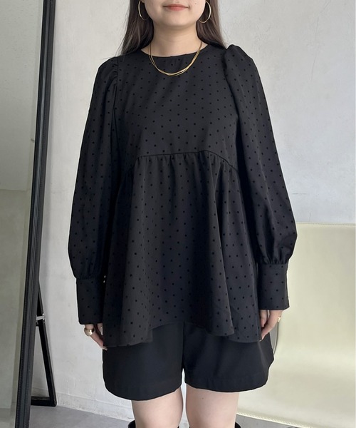 prose verse（プロズヴェール）の「フロッキードットペプラムブラウス（シャツ/ブラウス・レディース・ブラック・MEDIUM/LARGE）」の13枚目の写真