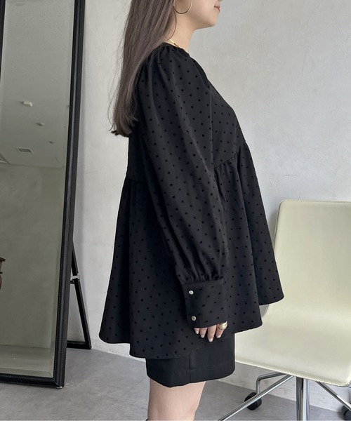 prose verse（プロズヴェール）の「フロッキードットペプラムブラウス（シャツ/ブラウス・レディース・ブラック・MEDIUM/LARGE）」の21枚目の写真