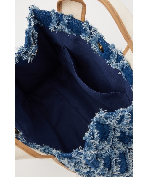 RODEO CROWNS WIDE BOWL(ロデオクラウンズワイドボウル)の「パッチワーク DENIM TOTE(トートバッグ・レディース・ブラック/ブルー・FREE)」の17枚目の写真