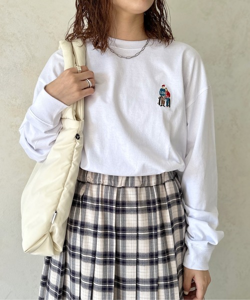 CPCM(シーピーシーエム)の「胸1ポイント刺繍ロンT(Tシャツ/カットソー・メンズ・ホワイト系その他/ホワイト/グリーン/ホワイト系その他3/グレイッシュベージュ/ブラック・MEDIUM/LARGE)」の14枚目の写真