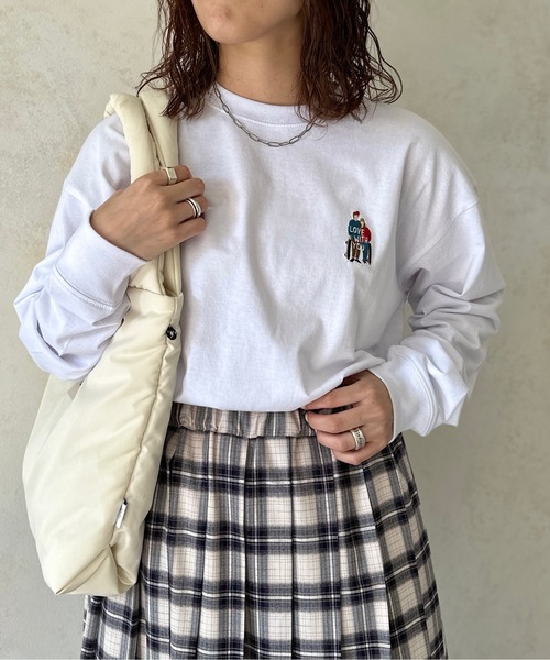 CPCM(シーピーシーエム)の「胸1ポイント刺繍ロンT(Tシャツ/カットソー・メンズ・ホワイト系その他/ホワイト/グリーン/ホワイト系その他3/グレイッシュベージュ/ブラック・MEDIUM/LARGE)」の15枚目の写真
