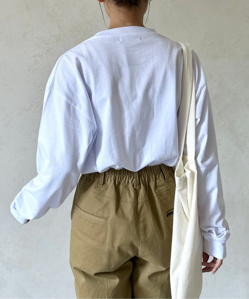 CPCM(シーピーシーエム)の「胸1ポイント刺繍ロンT(Tシャツ/カットソー・メンズ・ホワイト系その他/ホワイト/グリーン/ホワイト系その他3/グレイッシュベージュ/ブラック・MEDIUM/LARGE)」の7枚目の写真