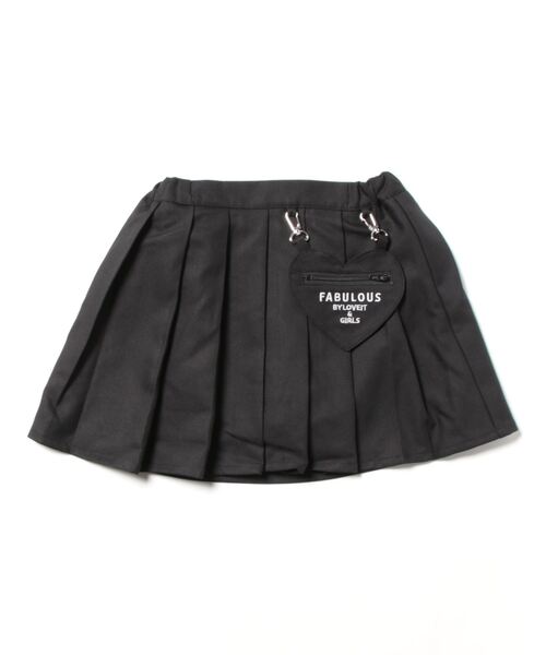 by LOVEiT(バイラビット)の「ハートポシェット付きスカパン(スカート・キッズ・ブラック/ピンク/グリーン/モカ・140cm/150cm/120cm/160cm/130cm)」の19枚目の写真