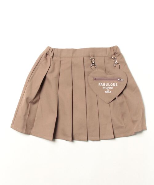 by LOVEiT(バイラビット)の「ハートポシェット付きスカパン(スカート・キッズ・ブラック/ピンク/グリーン/モカ・140cm/150cm/120cm/160cm/130cm)」の11枚目の写真
