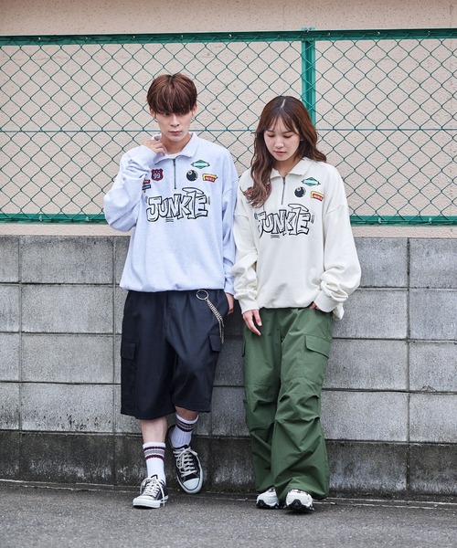 SPINNS（スピンズ）の「【ユニセックスで着用可能】裏毛ハーフジップ