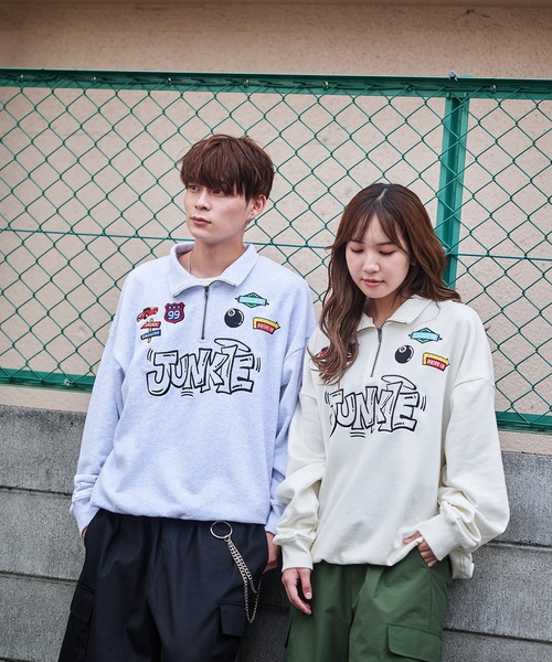 SPINNS（スピンズ）の「【ユニセックスで着用可能】裏毛ハーフジップ