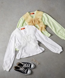 RehersalL | ☆ 【RehersalL】デコラティブフリルロンT　WT1014(Tシャツ/カットソー)