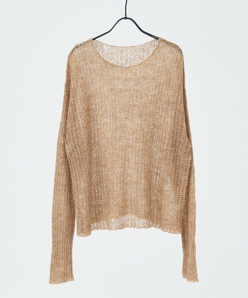 abahouse mavie（アバハウスマヴィ）の「ローゲージシースルーニットプルオーバー（ニット/セーター・レディース・アイボリー/エメラルド/ダークオレンジ・フリー）」の9枚目の写真