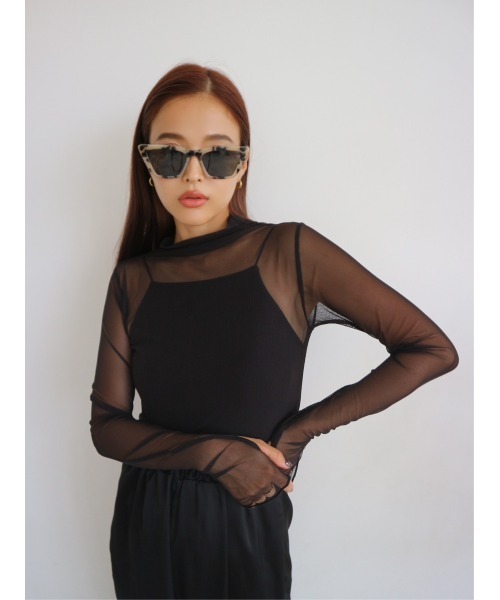 TRUNC（トランクエイティーエイト）の「Finger Hole Mesh Pullover（Tシャツ/カットソー・レディース・ブラック・FREE）」の3枚目の写真