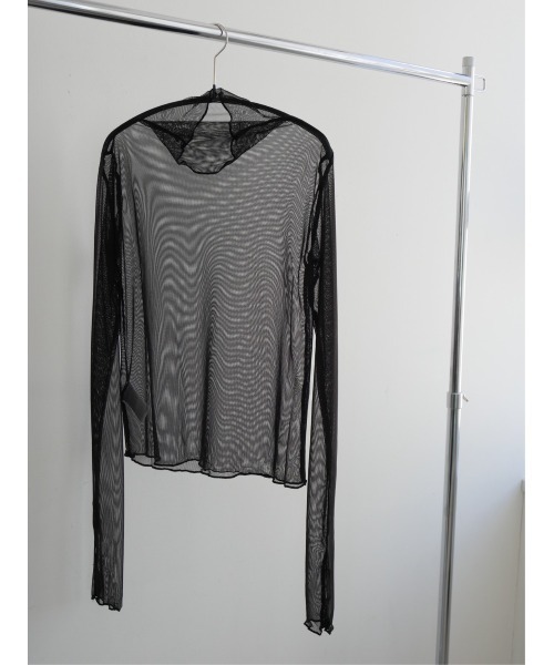 TRUNC（トランクエイティーエイト）の「Finger Hole Mesh Pullover（Tシャツ/カットソー・レディース・ブラック・FREE）」の6枚目の写真