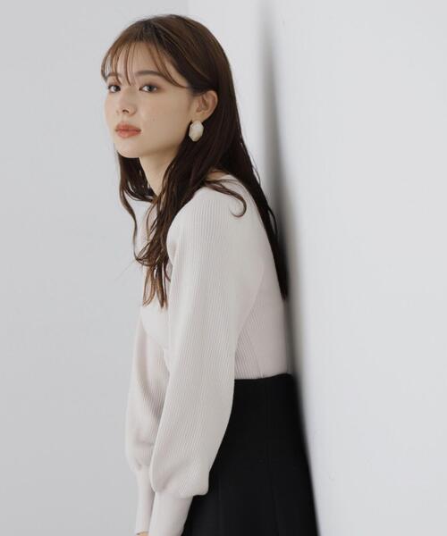 PROPORTION BODY DRESSING スクエアハートカットニット スクエアハートカットニット | プロポーション ボディ
