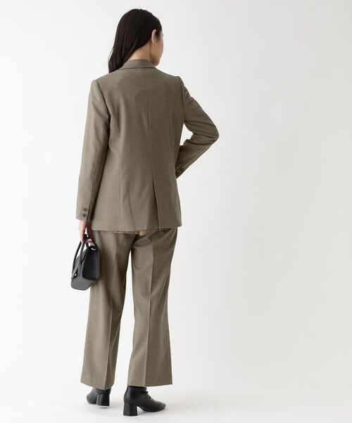 OPAQUE.CLIP（オペークドットクリップ）の「◆セットアップ対応 チェックアソートタックワイドパンツ【洗濯機洗い可／イージーケア／防シワ加工】（その他パンツ・レディース・グリーン系その他3/ブラック系1・40/36/38）」の15枚目の写真