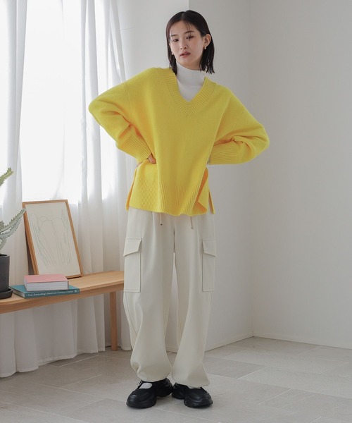 LOWRYS FARM（ローリーズファーム）の「ドロストサイドポケットパンツ　978209（カーゴパンツ・レディース・パープル/アイボリー/チャコールグレー/ブラック・FREE）」の15枚目の写真