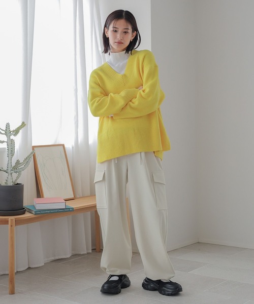 LOWRYS FARM（ローリーズファーム）の「ドロストサイドポケットパンツ　978209（カーゴパンツ・レディース・パープル/アイボリー/チャコールグレー/ブラック・FREE）」の16枚目の写真