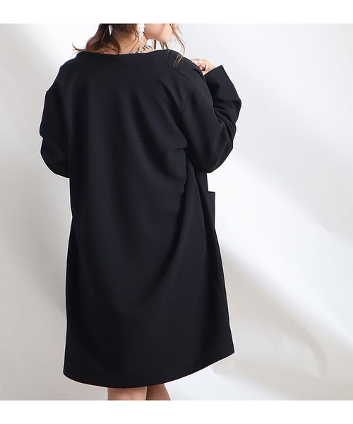 GOLDJAPAN(ゴールドジャパン)の「ロングカーディガン【大きいサイズ対応】(カーディガン/ボレロ・レディース・オフホワイト/グレー/ブルー/ブラック/パープル/ブラウン・3L/4L/5L/LL)」の11枚目の写真