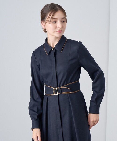 セール】ウールフラノタックシャツ ワンピース（ワンピース