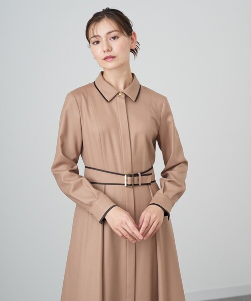 セール】ウールフラノタックシャツ ワンピース（ワンピース