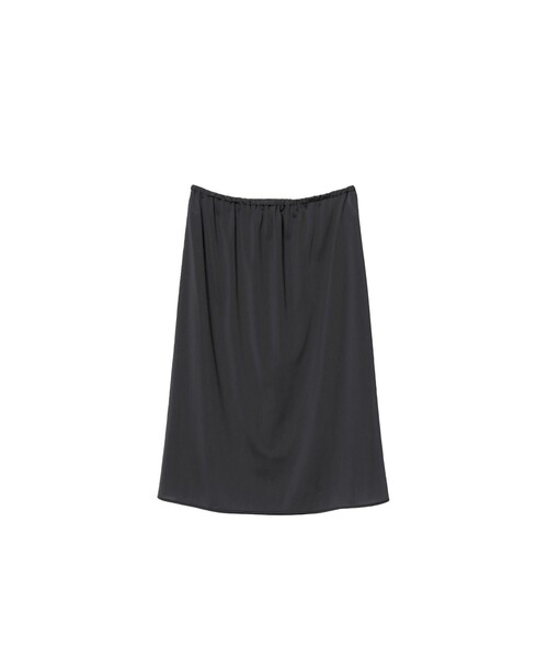 ANAYI ウールフラノ タックシャツワンピース 38 黒 ANAYI（アナイ）の「ウールフラノタックシャツ ワンピース