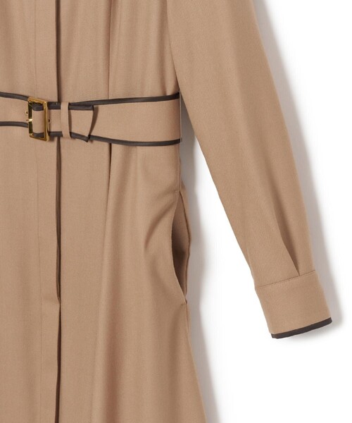アナイ　ANAY  ウールフラノタックシャツ ワンピース　キャメル ANAYI ワンピース ウールフラノタックシャツ : ZOZOTOWN Yahoo
