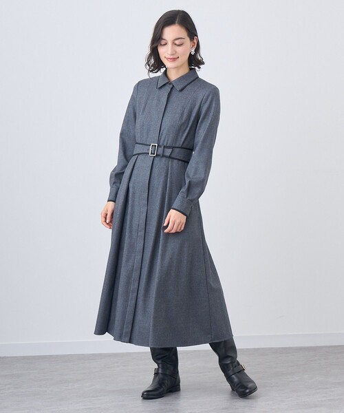 ANAYI（アナイ）の「ウールフラノタックシャツ ワンピース