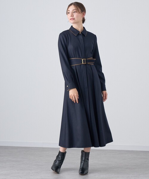 ANAYI（アナイ）の「ウールフラノタックシャツ ワンピース（ワンピース