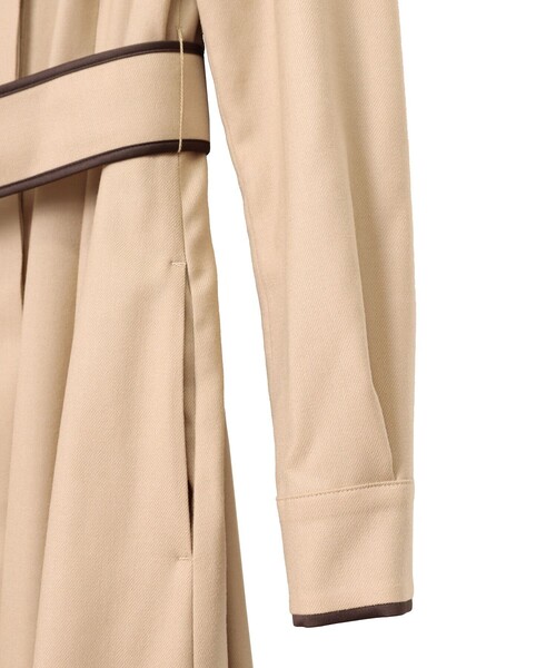 ANAYI（アナイ）の「ウールフラノタックシャツ ワンピース（ワンピース・レディース・ネイビー/トップグレー/キャメル/カーキ/ブラック/ベージュ/グレー・36/38/34）」の9枚目の写真