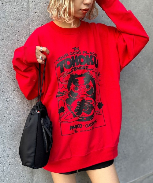 CIAOPANIC（チャオパニック）の「【仙台パルコ×CIAOPANIC ×グラフィックデザイナー吉田雅崇】グラフィックスウェット（スウェット・レディース・ブルー/グレー/チャコールグレー/ホワイト/ピンク/レッド/カーキ/サンドベージュ/イエロー/オレンジ/ブルー系その他・FREE）」の10枚目の写真