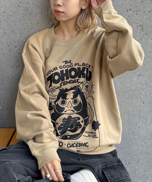 CIAOPANIC（チャオパニック）の「【仙台パルコ×CIAOPANIC ×グラフィックデザイナー吉田雅崇】グラフィックスウェット（スウェット・レディース・ブルー/グレー/チャコールグレー/ホワイト/ピンク/レッド/カーキ/サンドベージュ/イエロー/オレンジ/ブルー系その他・FREE）」の6枚目の写真