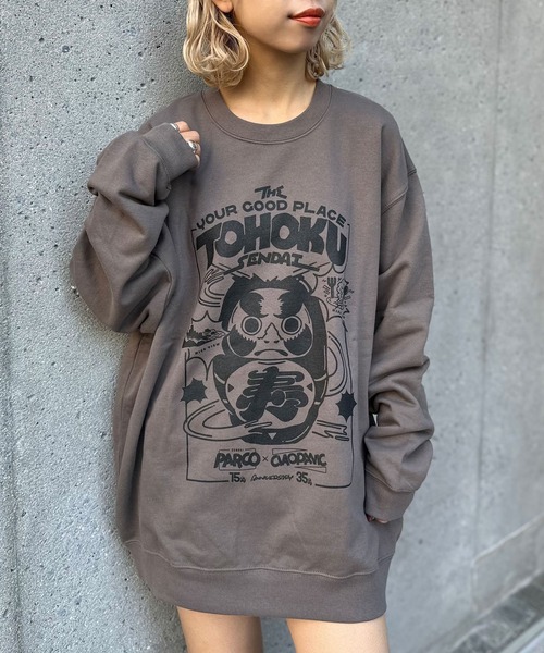 CIAOPANIC（チャオパニック）の「【仙台パルコ×CIAOPANIC ×グラフィックデザイナー吉田雅崇】グラフィックスウェット（スウェット・レディース・ブルー/グレー/チャコールグレー/ホワイト/ピンク/レッド/カーキ/サンドベージュ/イエロー/オレンジ/ブルー系その他・FREE）」の3枚目の写真