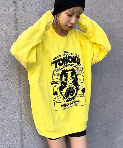 CIAOPANIC（チャオパニック）の「【仙台パルコ×CIAOPANIC ×グラフィックデザイナー吉田雅崇】グラフィックスウェット（スウェット・レディース・ブルー/グレー/チャコールグレー/ホワイト/ピンク/レッド/カーキ/サンドベージュ/イエロー/オレンジ/ブルー系その他・FREE）」の9枚目の写真