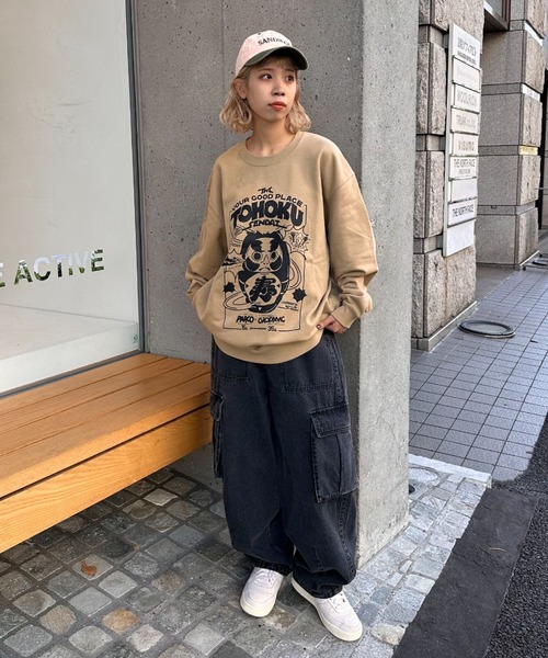 CIAOPANIC（チャオパニック）の「【仙台パルコ×CIAOPANIC ×グラフィックデザイナー吉田雅崇】グラフィックスウェット（スウェット・レディース・ブルー/グレー/チャコールグレー/ホワイト/ピンク/レッド/カーキ/サンドベージュ/イエロー/オレンジ/ブルー系その他・FREE）」の22枚目の写真