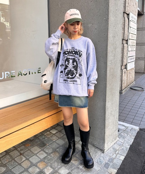 CIAOPANIC（チャオパニック）の「【仙台パルコ×CIAOPANIC ×グラフィックデザイナー吉田雅崇】グラフィックスウェット（スウェット・レディース・ブルー/グレー/チャコールグレー/ホワイト/ピンク/レッド/カーキ/サンドベージュ/イエロー/オレンジ/ブルー系その他・FREE）」の14枚目の写真