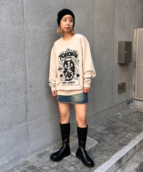 CIAOPANIC（チャオパニック）の「【仙台パルコ×CIAOPANIC ×グラフィックデザイナー吉田雅崇】グラフィックスウェット（スウェット・レディース・ブルー/グレー/チャコールグレー/ホワイト/ピンク/レッド/カーキ/サンドベージュ/イエロー/オレンジ/ブルー系その他・FREE）」の18枚目の写真