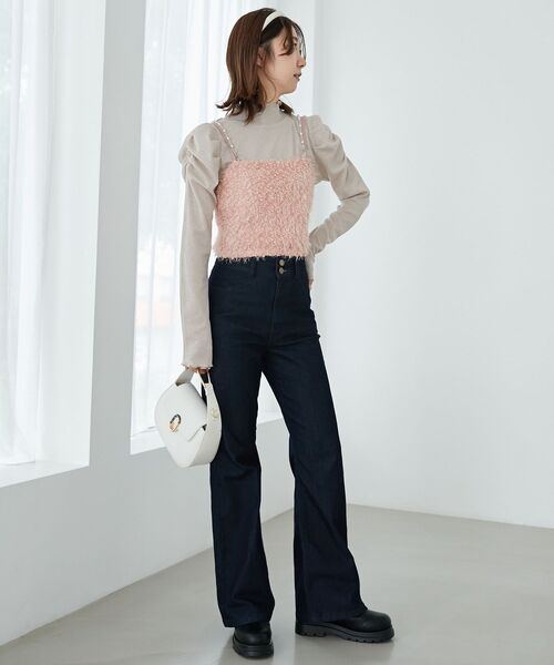 MAJESTIC LEGON(マジェスティックレゴン)の「Ladyライクパワショルトップス(Tシャツ/カットソー・レディース・ブラック/ピンク/オフホワイト・MEDIUM)」の12枚目の写真