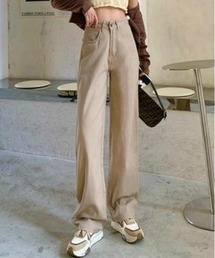 Burner | 【OKUOKU　0909】美シルエットハイウエストワイドデニムパンツ oku-bottom-660222498253-27(デニムパンツ)