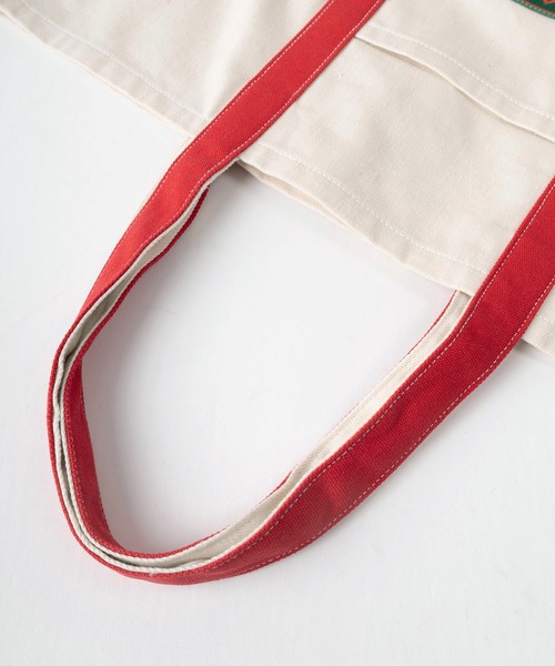 MANASTASH(マナスタッシュ)の「【MANASTASH/マナスタッシュ】オーバルロゴ ワッペンデザイン キャンバストートL/ MANA HEMP TOTE LARGE(トートバッグ・レディース・ホワイト×ネイビー/ホワイト×レッド/ホワイト×グリーン・FREE)」の8枚目の写真