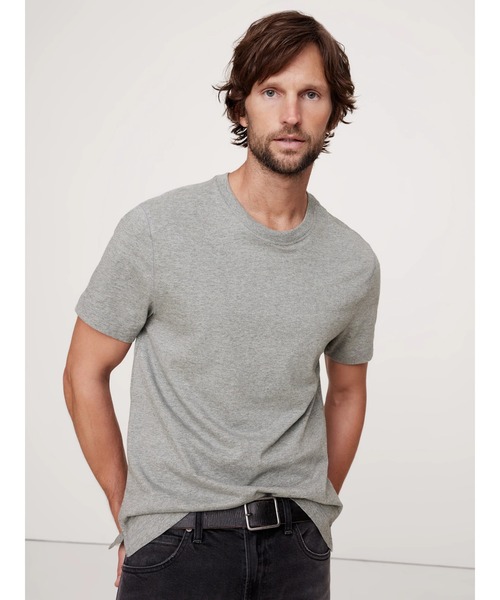 Banana Republic(バナナリパブリック)の「オーセンティック スーピマ Tシャツ(Tシャツ/カットソー・メンズ・ブラック/ホワイト/ネイビー/ナチュラル/グレー/グレー系その他・S/L/XL/M)」の4枚目の写真