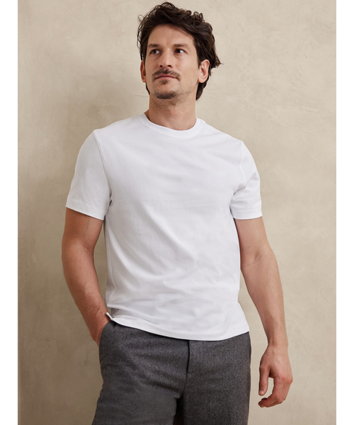 Banana Republic(バナナリパブリック)の「オーセンティック スーピマ Tシャツ(Tシャツ/カットソー・メンズ・ブラック/ホワイト/ネイビー/ナチュラル/グレー/グレー系その他・S/L/XL/M)」の13枚目の写真
