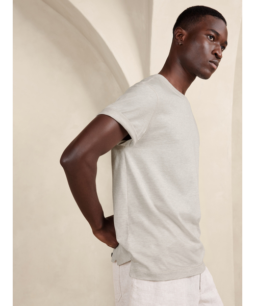 Banana Republic(バナナリパブリック)の「オーセンティック スーピマ Tシャツ(Tシャツ/カットソー・メンズ・ブラック/ホワイト/ネイビー/ナチュラル/グレー/グレー系その他・S/L/XL/M)」の14枚目の写真
