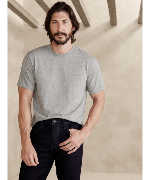 Banana Republic(バナナリパブリック)の「オーセンティック スーピマ Tシャツ(Tシャツ/カットソー・メンズ・ブラック/ホワイト/ネイビー/ナチュラル/グレー/グレー系その他・S/L/XL/M)」の18枚目の写真