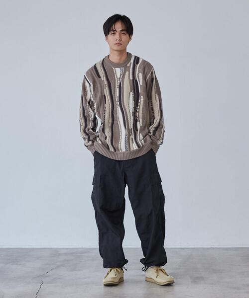 coen(コーエン)の「ルーズシルエットヴィンテージライクジャガード柄ニットプルオーバー(ニット/セーター・メンズ・オフホワイト/ベージュ/ブラック・S/M/L/XL)」の17枚目の写真