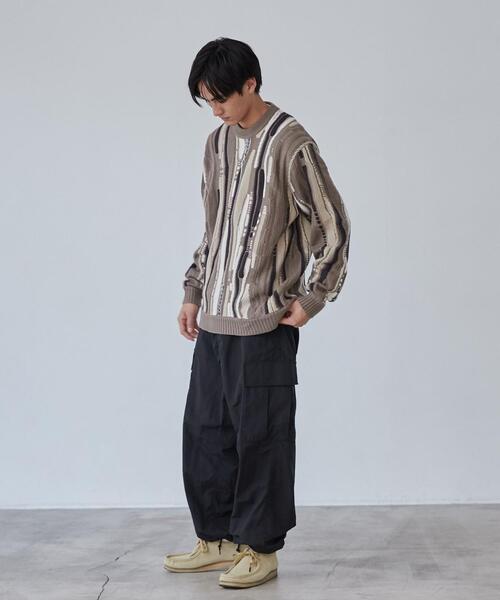 coen(コーエン)の「ルーズシルエットヴィンテージライクジャガード柄ニットプルオーバー(ニット/セーター・メンズ・オフホワイト/ベージュ/ブラック・S/M/L/XL)」の22枚目の写真