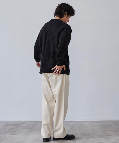 coen(コーエン)の「ルーズシルエットヴィンテージライクジャガード柄ニットプルオーバー(ニット/セーター・メンズ・オフホワイト/ベージュ/ブラック・S/M/L/XL)」の15枚目の写真